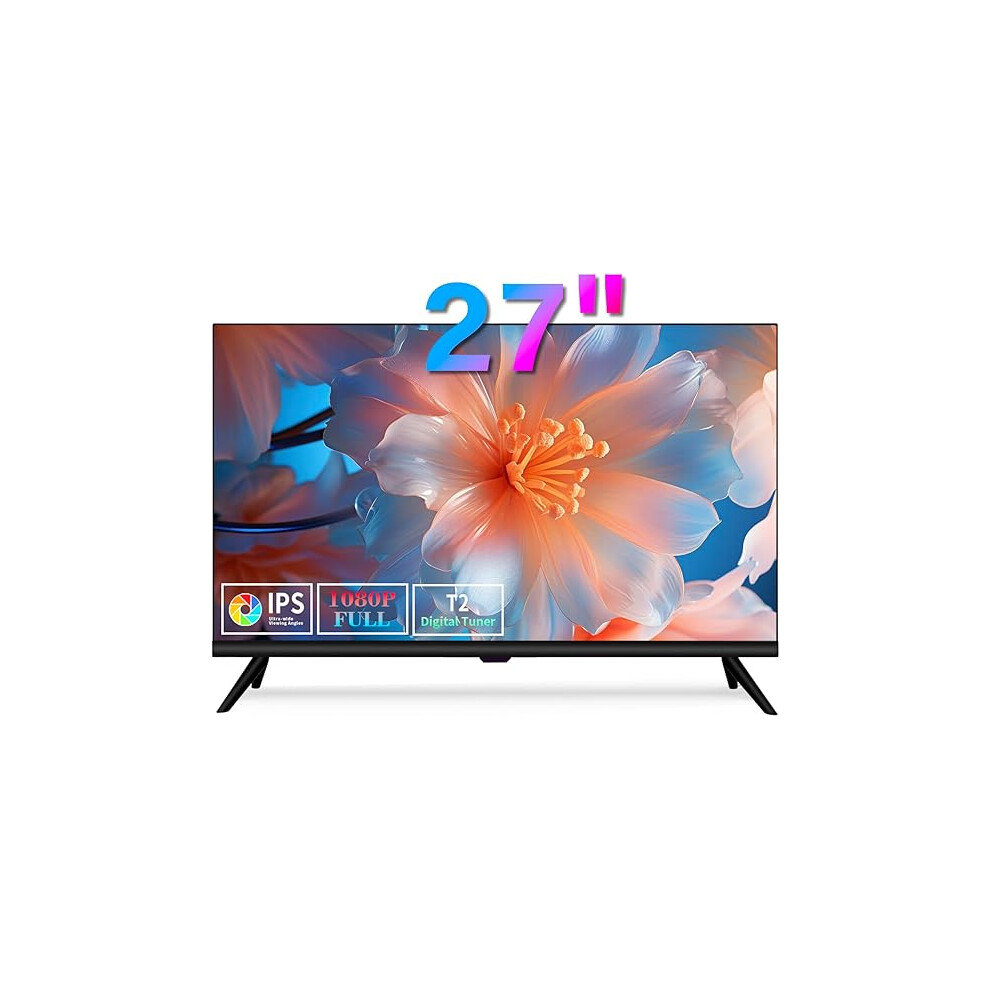 ZOSHING TV 27 inch,Full Viewing Angles 1080P HD,Small Kitchen Digital