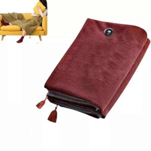(red) Portable Heated Shawl, Portable Soft Zipper Electric Heated Blanket Shawl