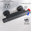 NES Home Nes Home Matte Black Round Thermostatic Shower Bar Valve with Single Outlet 3