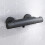 NES Home Nes Home Matte Black Round Thermostatic Shower Bar Valve with Single Outlet 1
