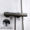 NES Home Nes Home Matte Black Round Thermostatic Shower Bar Valve with Single Outlet 4