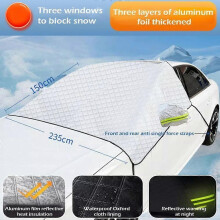 (b) Front Car Snow Frost Cover Windshield Outdoor Waterproof Winter Automobiles