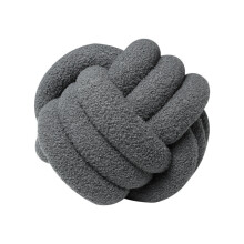(Dark Grey) Knot Pillow Ball Round Throw Pillows Home Decor Cushion Decorative Aesthetic Throw Pillows