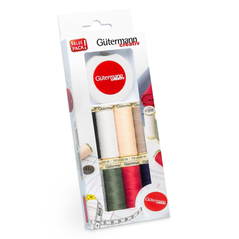 Gutermann Thread Set: Sew-All: 8 x 100m & Tape Measure