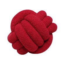 (Wine Red) Knot Pillow Ball Round Throw Pillows Home Decor Cushion Decorative Aesthetic Throw Pillows