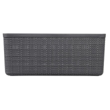 Jute Medium Basket Grey Durable Plastic Storage for Home Office and Pantry Use