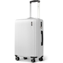 LUGG 20inch Vacay Suitcase ABS Luggage with TSA Indent Lock, Pearl