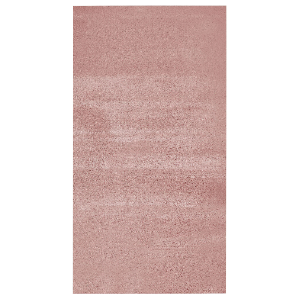 Faux Rabbit Fur Rug 80 x 150 cm Pink MIRPUR