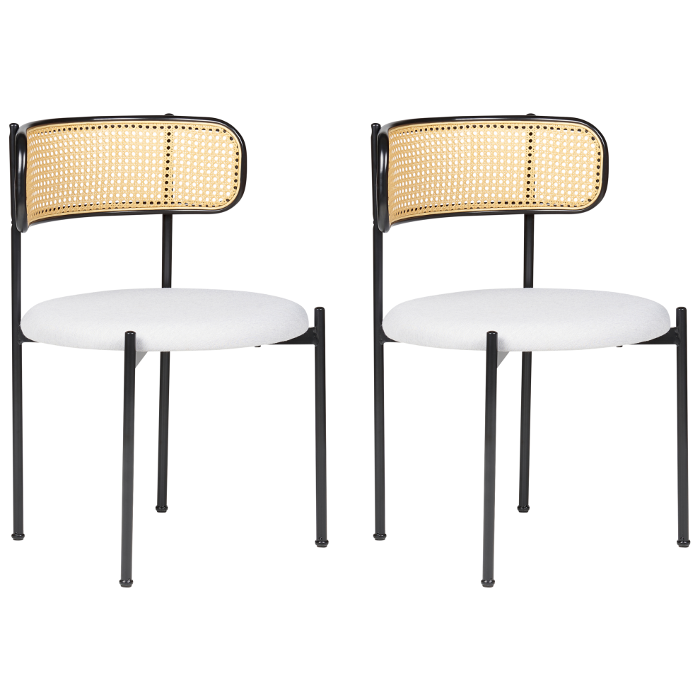 Set of 2 Dining Chairs ANDOVER Metal Black