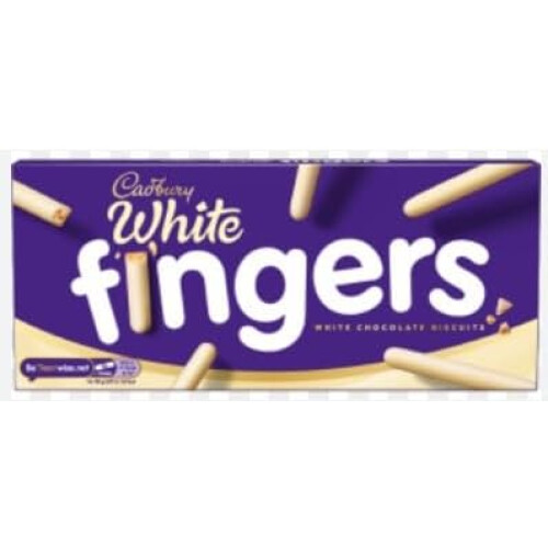 Cadbury ( Pack Of 2) Cadbury White Chocolate Fingers Biscuits 114g