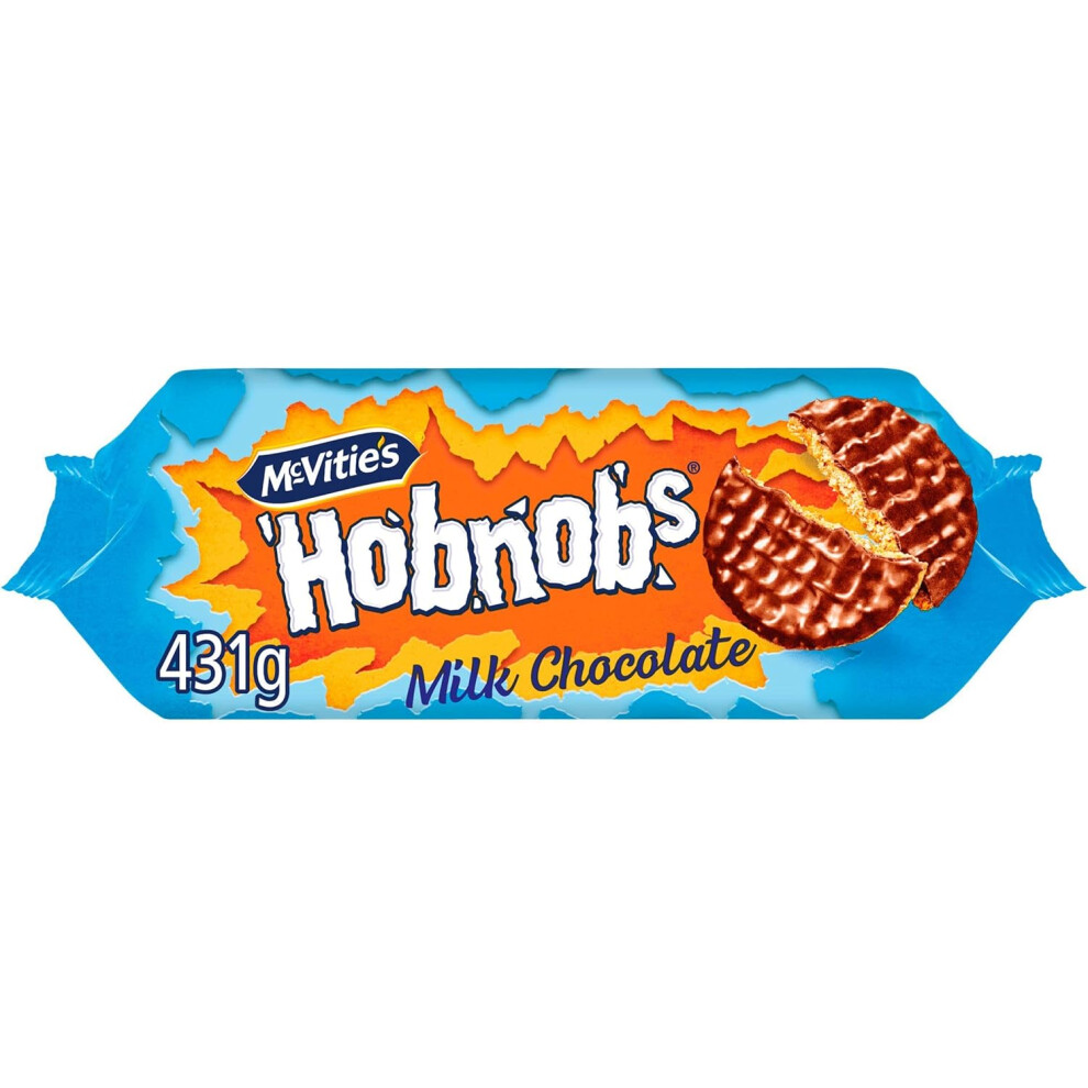 Kidzbuzz (Pack Of 4) Hobnobs Milk Choc Jumbo Pack Biscuits 431G