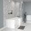 NES Home Modern Bathroom L-shape Shower Right Hand Bath Screen And Front Panel 1