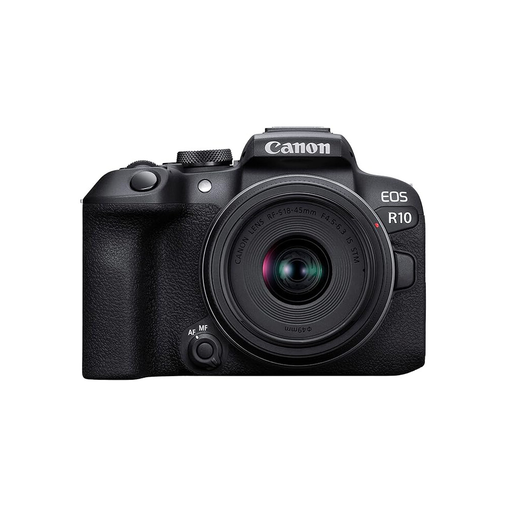 Canon EOS R10 Beginner-Friendly Mirrorless + RF-S 18-45mm F4.5-6.3 IS STM | Versatile RF mount for sports and wildlife; 24.2MP APS-C sensor, 1/16000 electronic shutter, RF-S 18-45mm lens included - Image 3