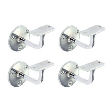 4 Chrome Staircase Handrail Bracket Chrome On Brass 63mm plus Screws