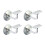 4 Chrome Staircase Handrail Bracket Chrome On Brass 63mm plus Screws 1