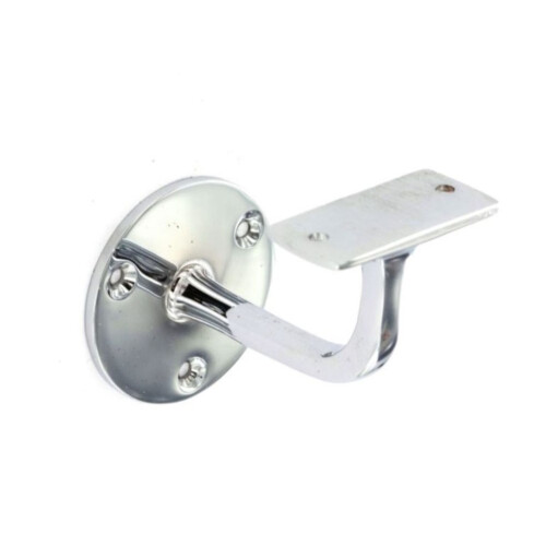 4 Chrome Staircase Handrail Bracket Chrome On Brass 63mm plus Screws 1