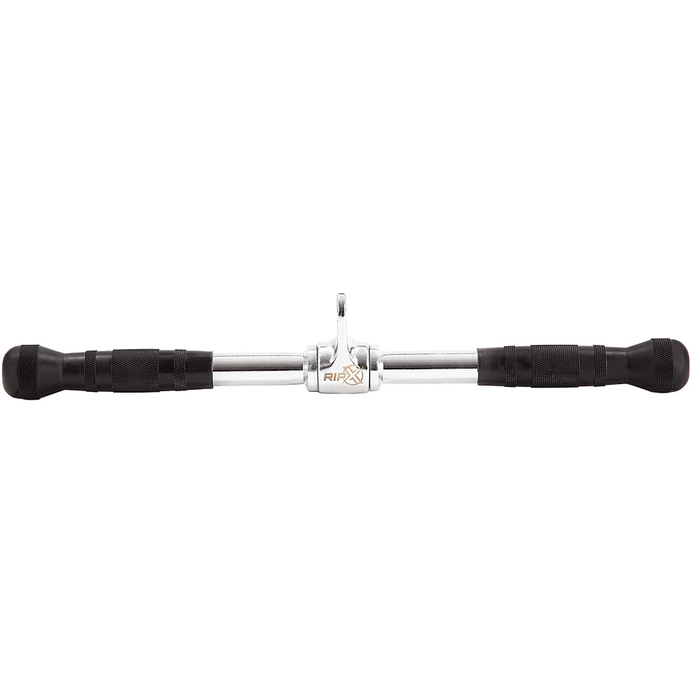 RIP X Revolving Straight Bar Cable Attachment Textured Grip Curl Pull Down Gym