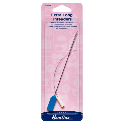 Hemline Extra Long Threaders Needle Threader Needle & Looper 2 pcs set