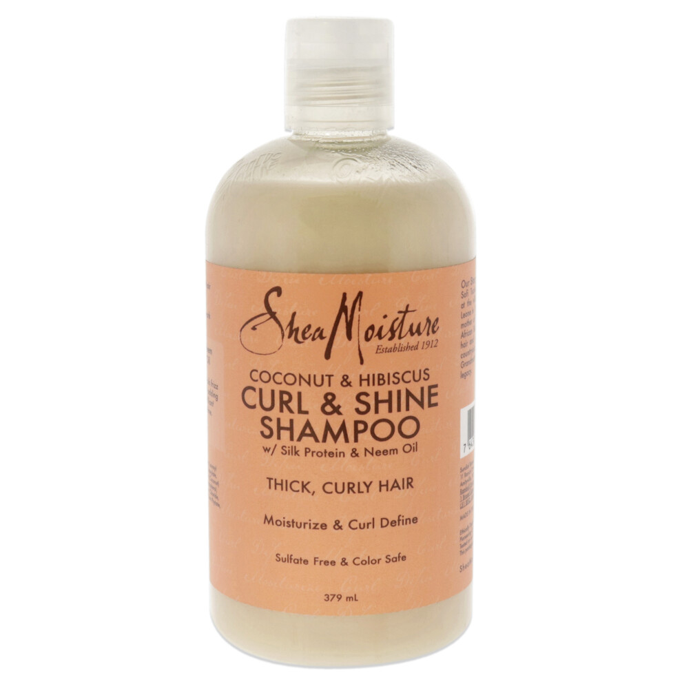 Coconut Hibiscus Curl And Shine Shampoo By Shea Moisture For Unisex - 13 Oz Shampoo