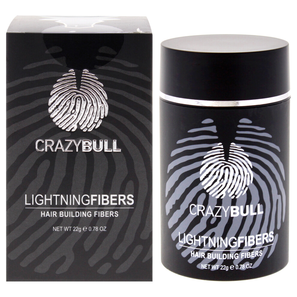 Crazy Bull Lightning Hair Building Fibers - 1 Black By Hair For Men - 0.78 Oz Fiber