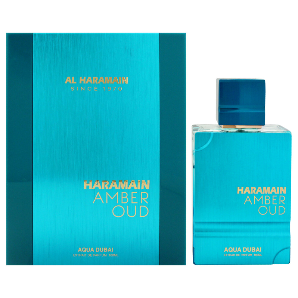 Amber Oud - Aqua Dubai by Al Haramain for Men - 3.33 oz Extrait De Parfum Spray