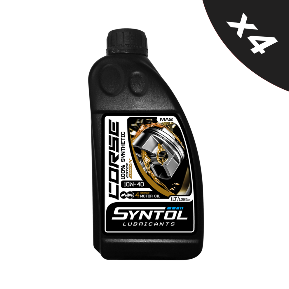 Photos - Engine Oil Syntol Corse 4T 10W-40 100 Synthetic Motorcycle Jaso MA/MA2 4x1L F0046-1x4