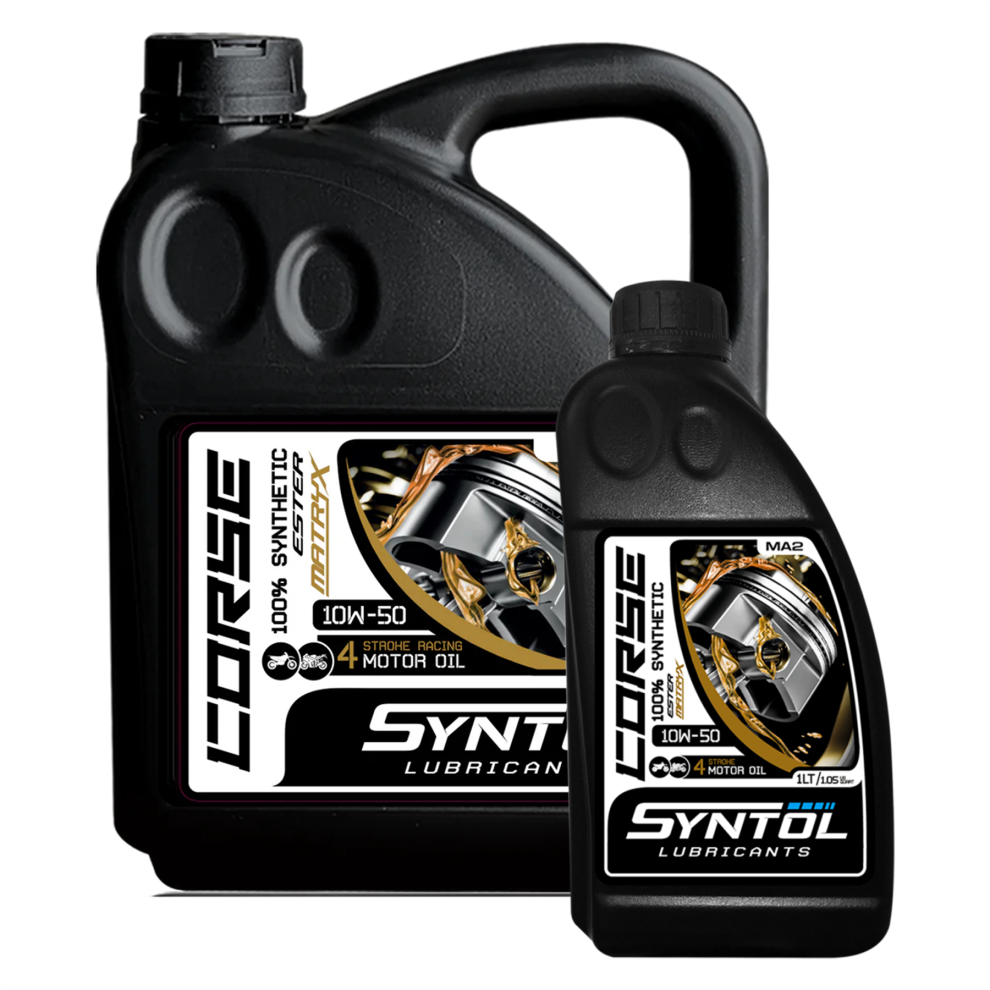 Syntol Corse 4T 10W-50 100% Synthetic Motorcycle Engine Oil 5L