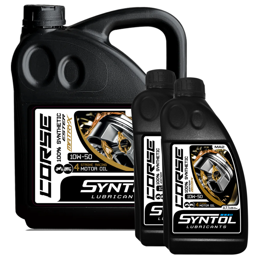 Syntol Corse 4T 10W-50 100% Synthetic Motorcycle Engine Oil 6L - Image 2