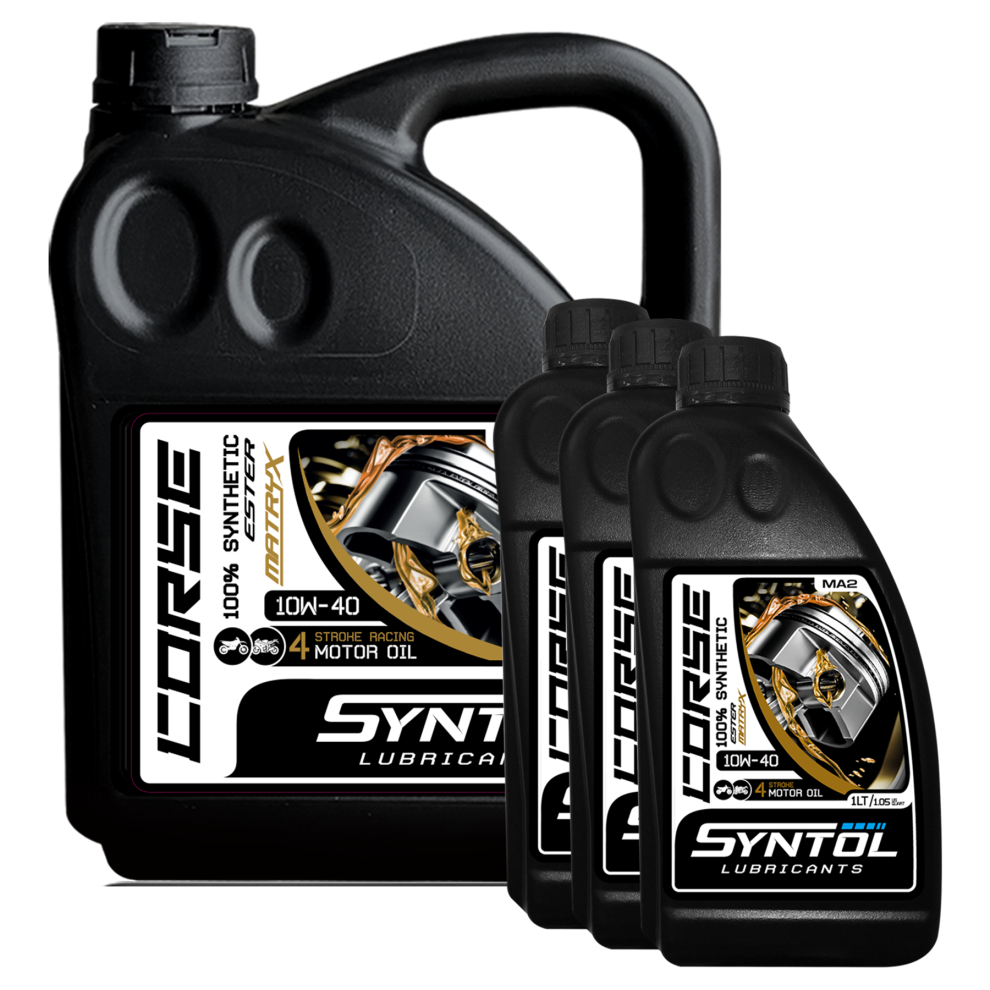 Syntol Corse 4T 10W-40 100% Synthetic Motorcycle Engine Oil 7L