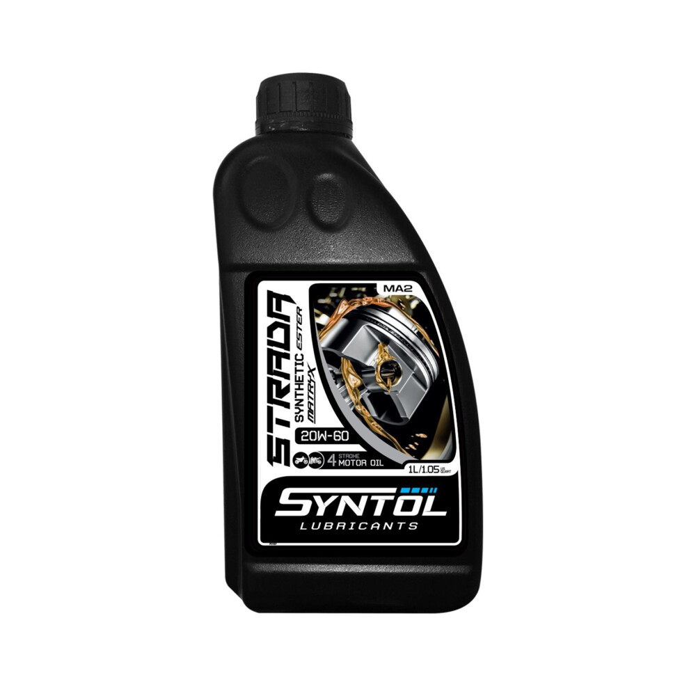 Syntol Strada 4T 20W-60 Semi Synthetic Motorcycle Engine Oil Jaso Ma/Ma2 1L