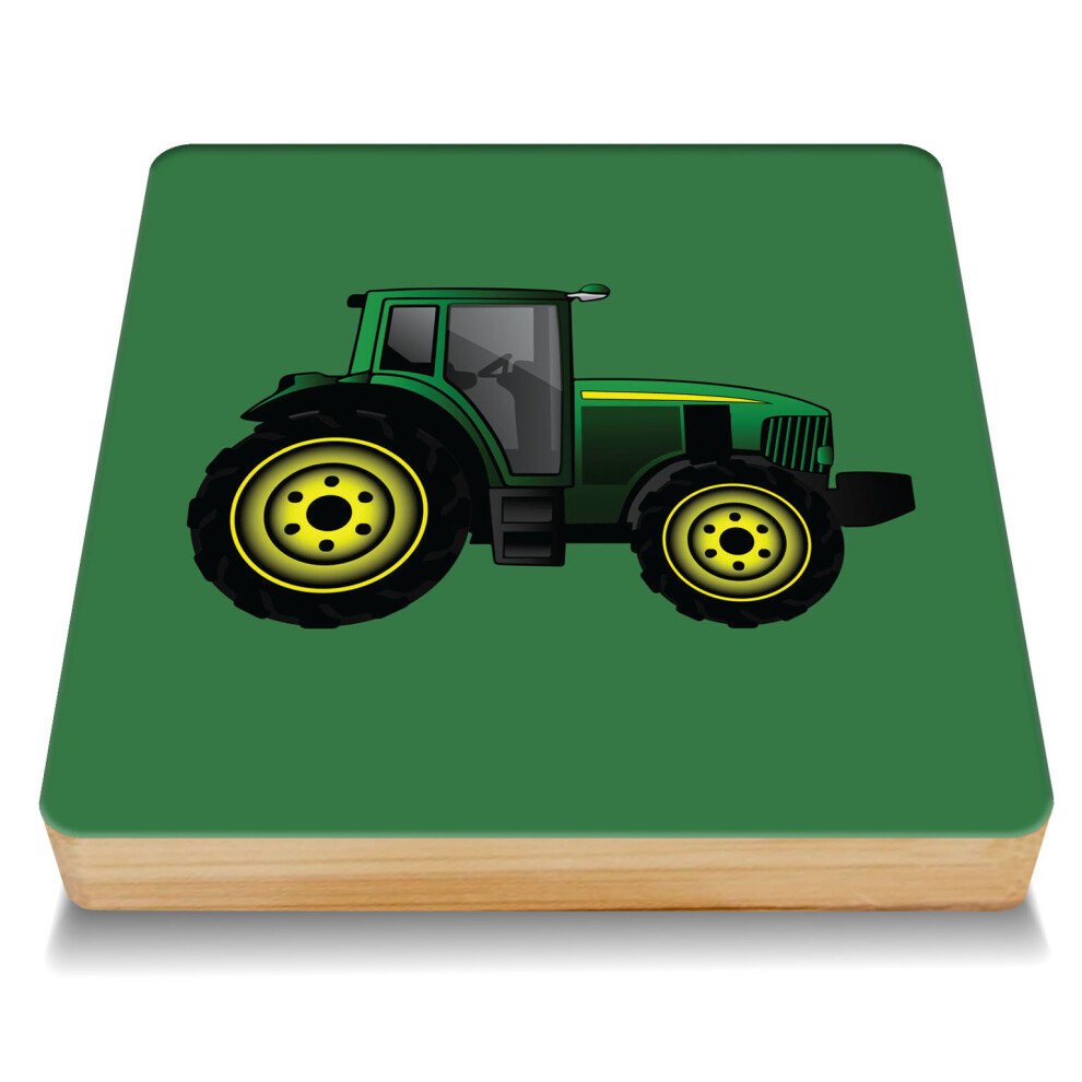 Coach House Outfitters Green Tractor Bamboo Drinks Coaster