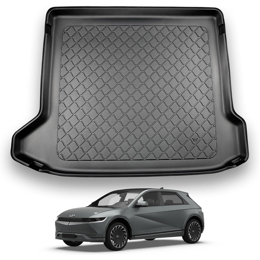 Nomad Boot Liner Compatible With Hyundai Ioniq 5 2021+ Premium Tailored Fit Car Floor Mat Protector Guard Tray Custom Fitted Accessory Black 8000000011183