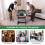 Costway Foosball Table Game Set Foldable Soccer Table w/ 2 Footballs 7