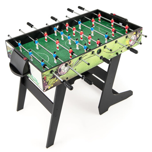 Costway Foosball Table Game Set Foldable Soccer Table w/ 2 Footballs