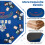 Costway 120cm 8-Player Foldable Poker Table Top w/Carrying Bag&Cup Holders-Blue 5