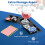 Costway 120cm 8-Player Foldable Poker Table Top w/Carrying Bag&Cup Holders-Blue 6