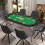 Costway 8 Players Poker Table Folding Cardboard Game Table w/8 Cup Holders-Green 3