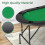 Costway 8 Players Poker Table Folding Cardboard Game Table w/8 Cup Holders-Green 5