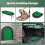 Costway 8 Players Poker Table Folding Cardboard Game Table w/8 Cup Holders-Green 9