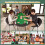Costway 8 Players Poker Table Folding Cardboard Game Table w/8 Cup Holders-Green 7