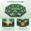 Costway 8 Player Foldable Texas Holdem Poker Table Topper with Carrying Bag 2