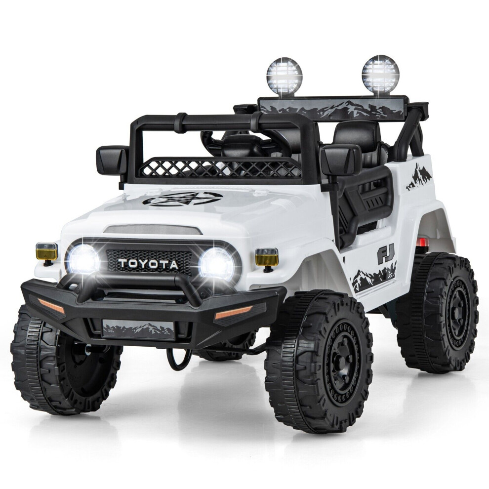 Kids 12V Licensed Electric Car Toddlers Ride On Truck-White