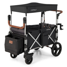 Twin Baby Double Stroller Wagon Push Pull Stroller Wagon Adjustable Handle Bar