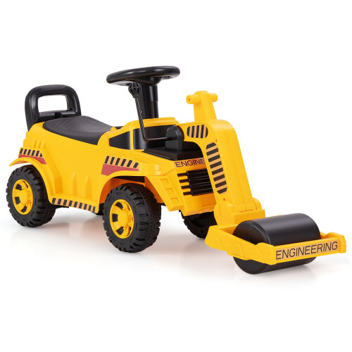 Costway Ride on Road Roller Toddler Ride on Car with Adjustable Roller