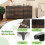 Costway 318 L Patio Wicker Storage Cabinet Deck Box w/Shelves-Coffee 7