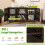 Costway 318 L Patio Wicker Storage Cabinet Deck Box w/Shelves-Coffee 4