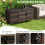 Costway 318 L Patio Wicker Storage Cabinet Deck Box w/Shelves-Coffee 5