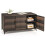 Costway 318 L Patio Wicker Storage Cabinet Deck Box w/Shelves-Coffee 1