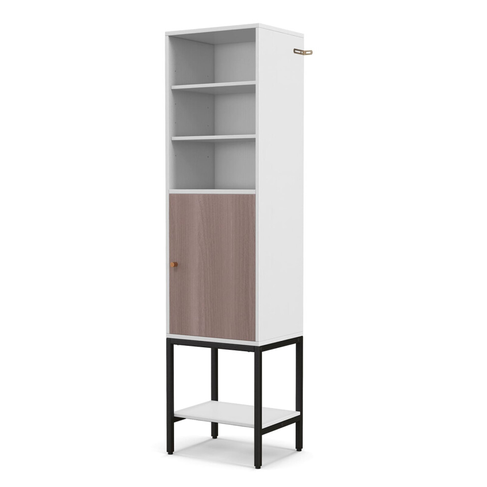 Costway Tall Storage Cabinet Freestanding Cabinet W/Adjustable Shelf-White