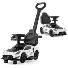 3-in-1 Kids Ride on Push Car Foot to Floor Sliding Car-White